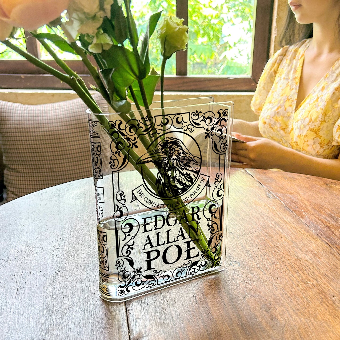 NORDORA The Complete Tales and Poems of Edgar Allan Poe Acrylic Book Vase