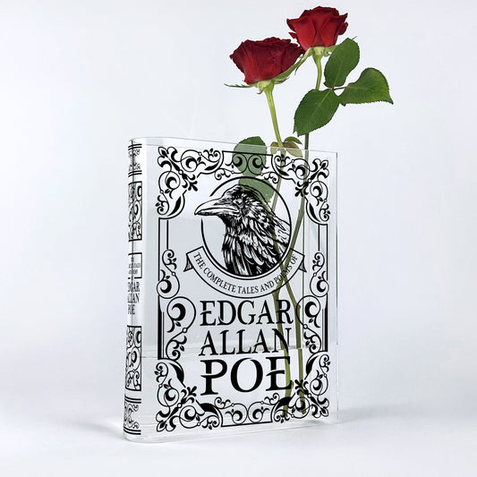 NORDORA The Complete Tales and Poems of Edgar Allan Poe Acrylic Book Vase