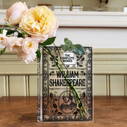 NORDORA The Complete Works of William Shakespeare Acrylic Book Vase