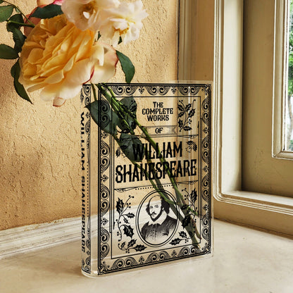 NORDORA The Complete Works of William Shakespeare Acrylic Book Vase