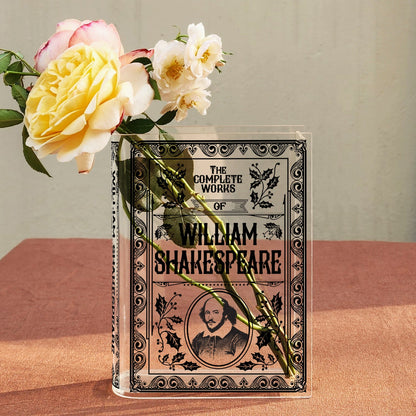 NORDORA The Complete Works of William Shakespeare Acrylic Book Vase