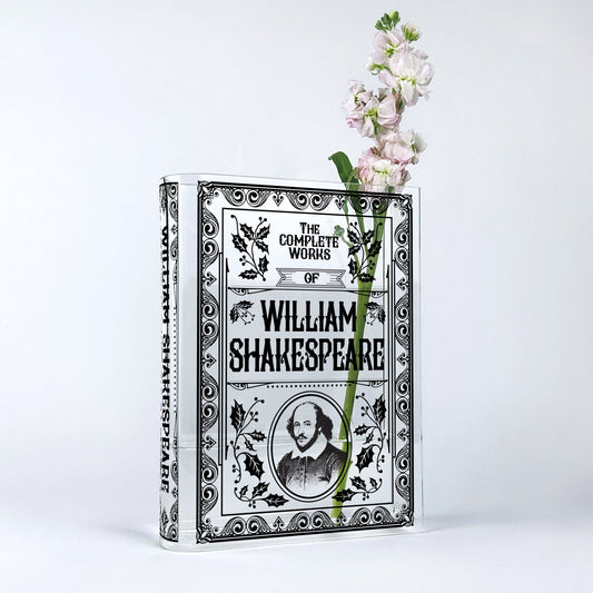 NORDORA The Complete Works of William Shakespeare Acrylic Book Vase