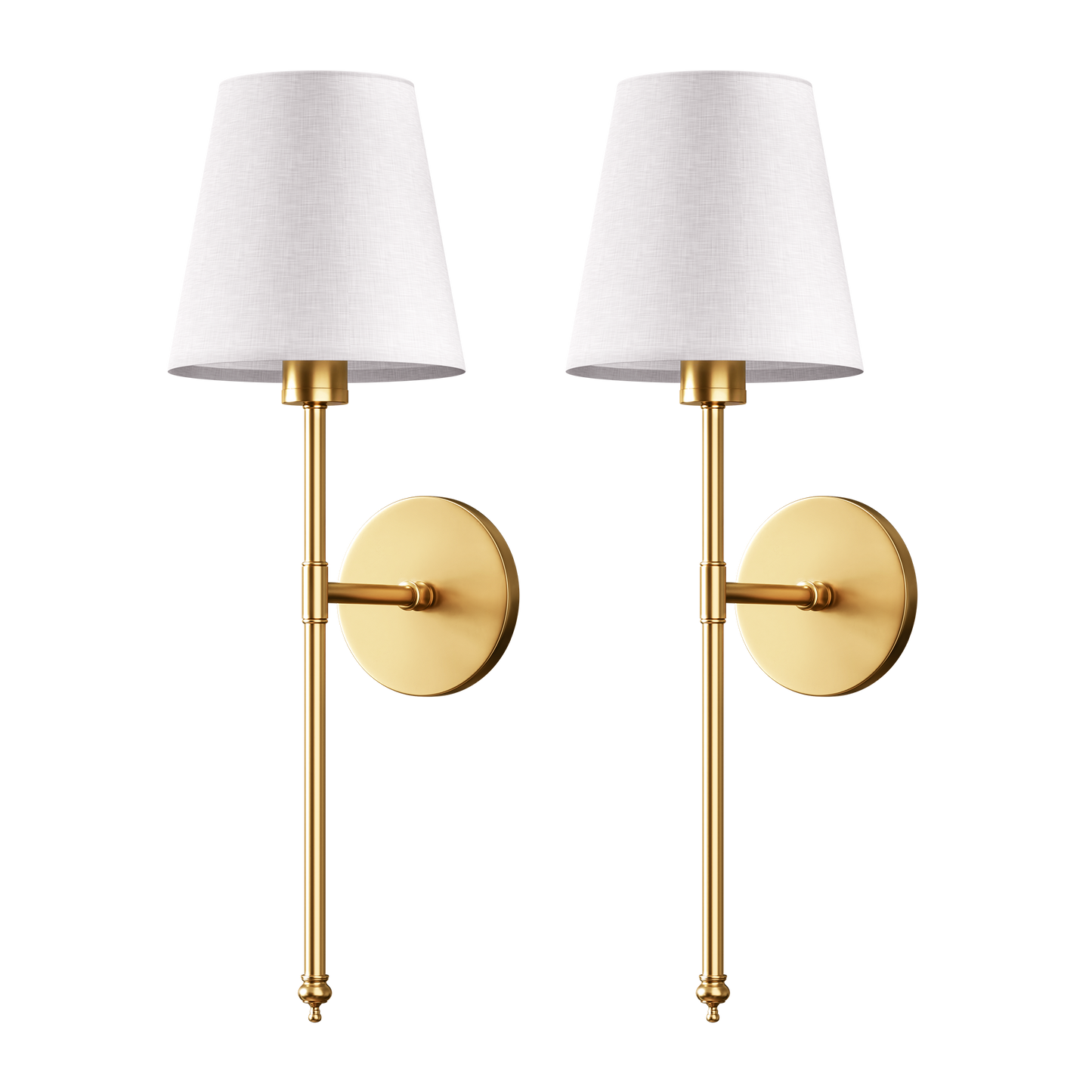 NORDORA WIRELESS WALL SCONCES (SET OF 2 + 2 BULBS FREE)