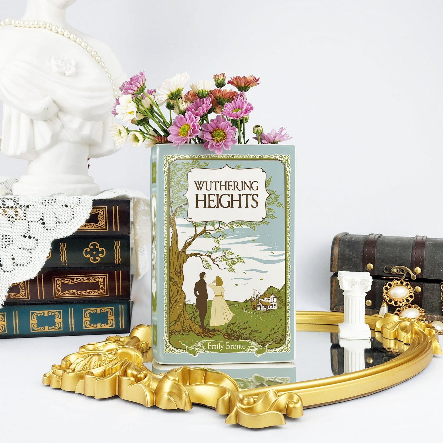 NORDORA Wuthering Heights Ceramic Book Vase