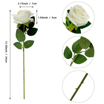 NORDORA 8PCS Artificial Roses