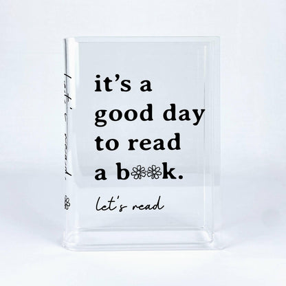 NORDORA It's A Good Day To Read A Book Acrylic Book Vase