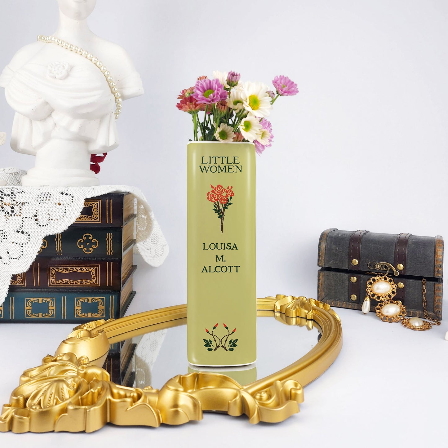 NORDORA Little Women Ceramic Book Vase